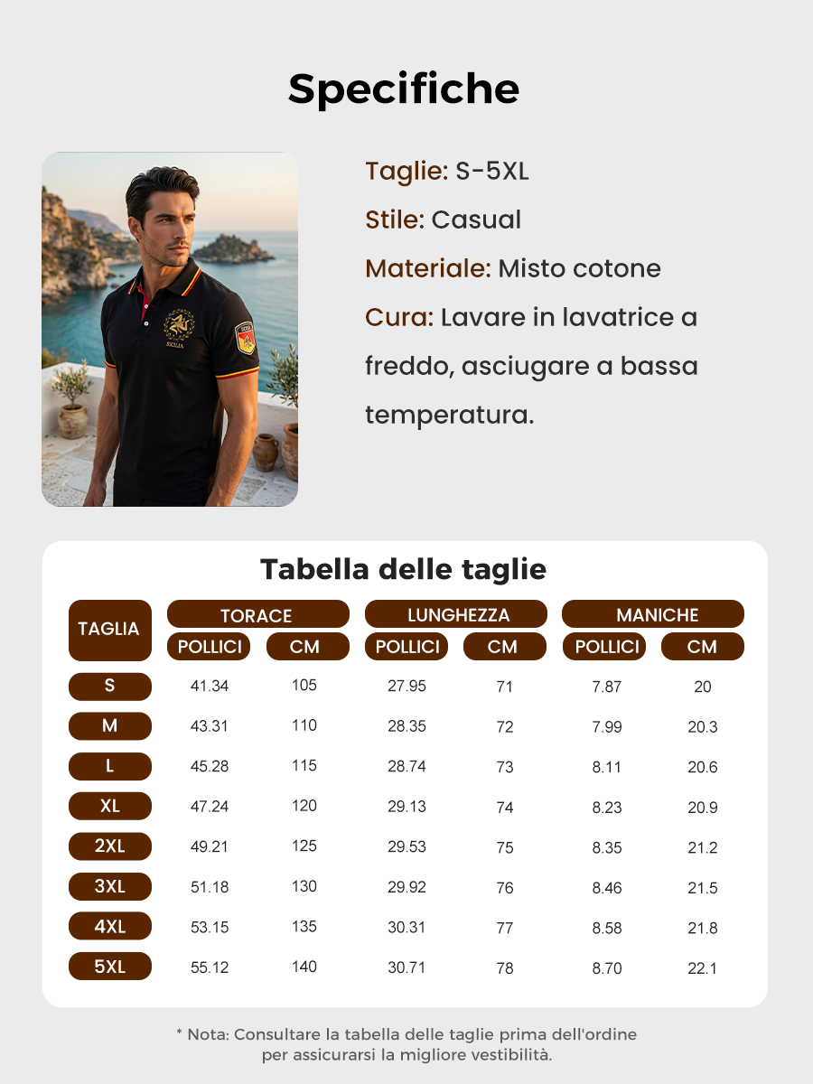 Camicia Sicilia Trinacria da uomo