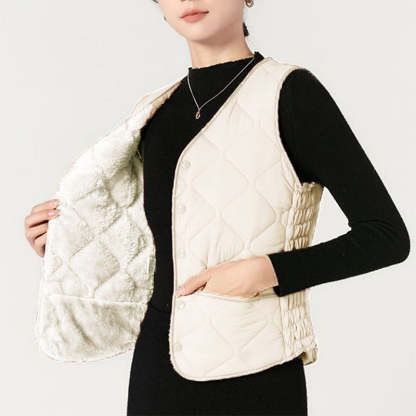 Gilet trapuntato leggero e caldo da donna