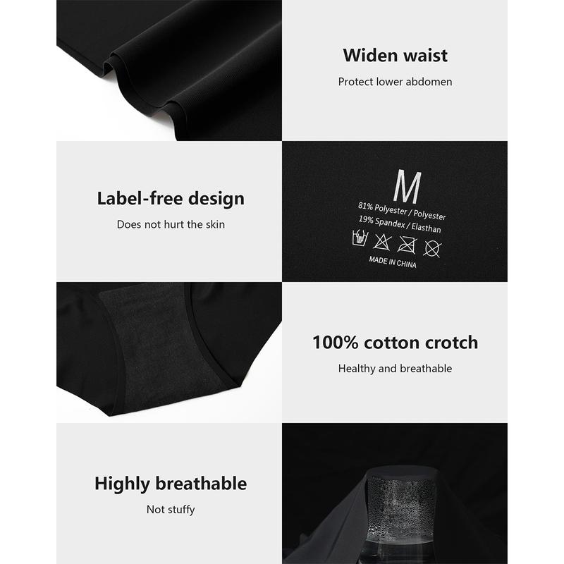 Product Introduction of LEVAO Women's High-Waisted Seamless Panty, Soft Breathable Everyday Fit, Minimalist Womenswear, Full Coverage Basics, Multi 6-Pack S-XXL 4