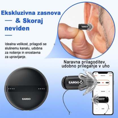 ✨Slušni aparat Siemens EARGO 7 brez recepta: neviden, polnilni, fleksibilen CIC, odobren s strani FDA.