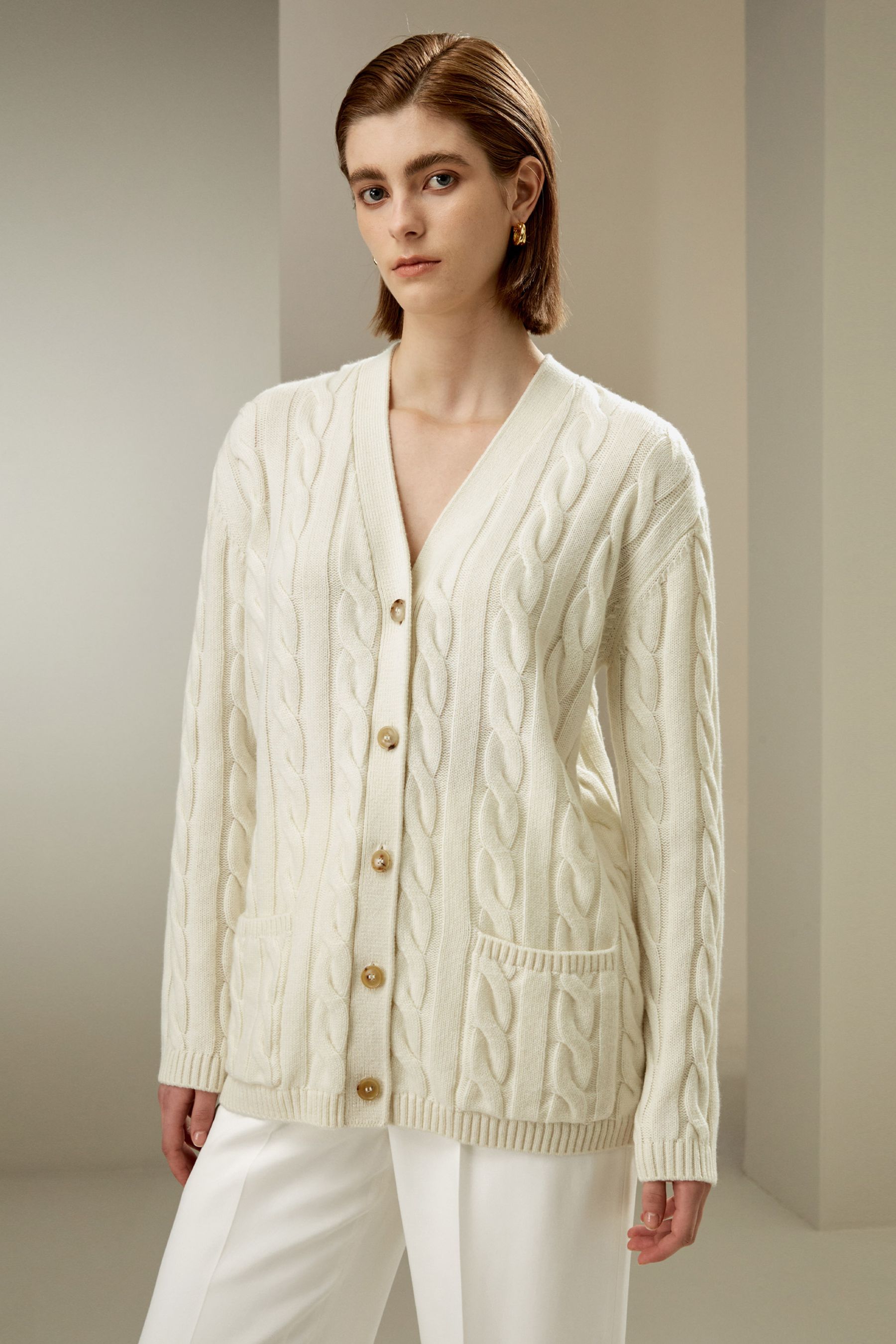 Oversized Cable Weave Cardigan – LILYSILK Factory