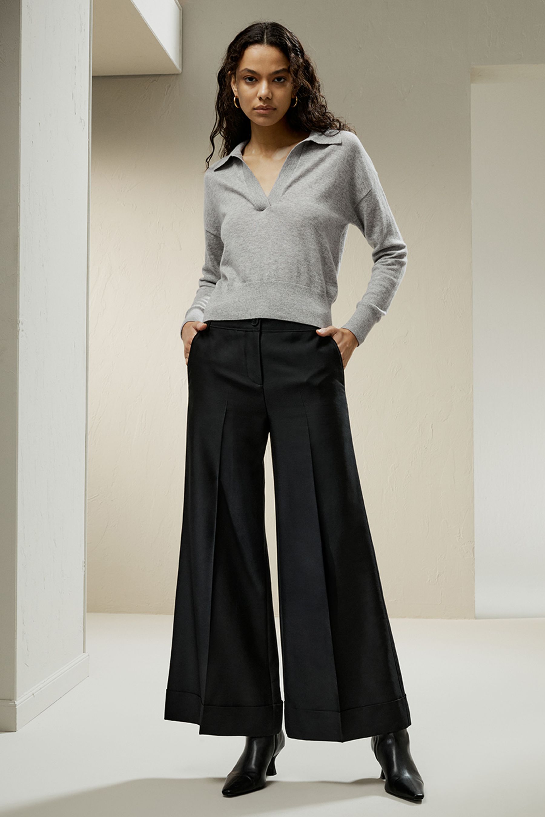 Wide leg Wool Trousers – LILYSILK Factory