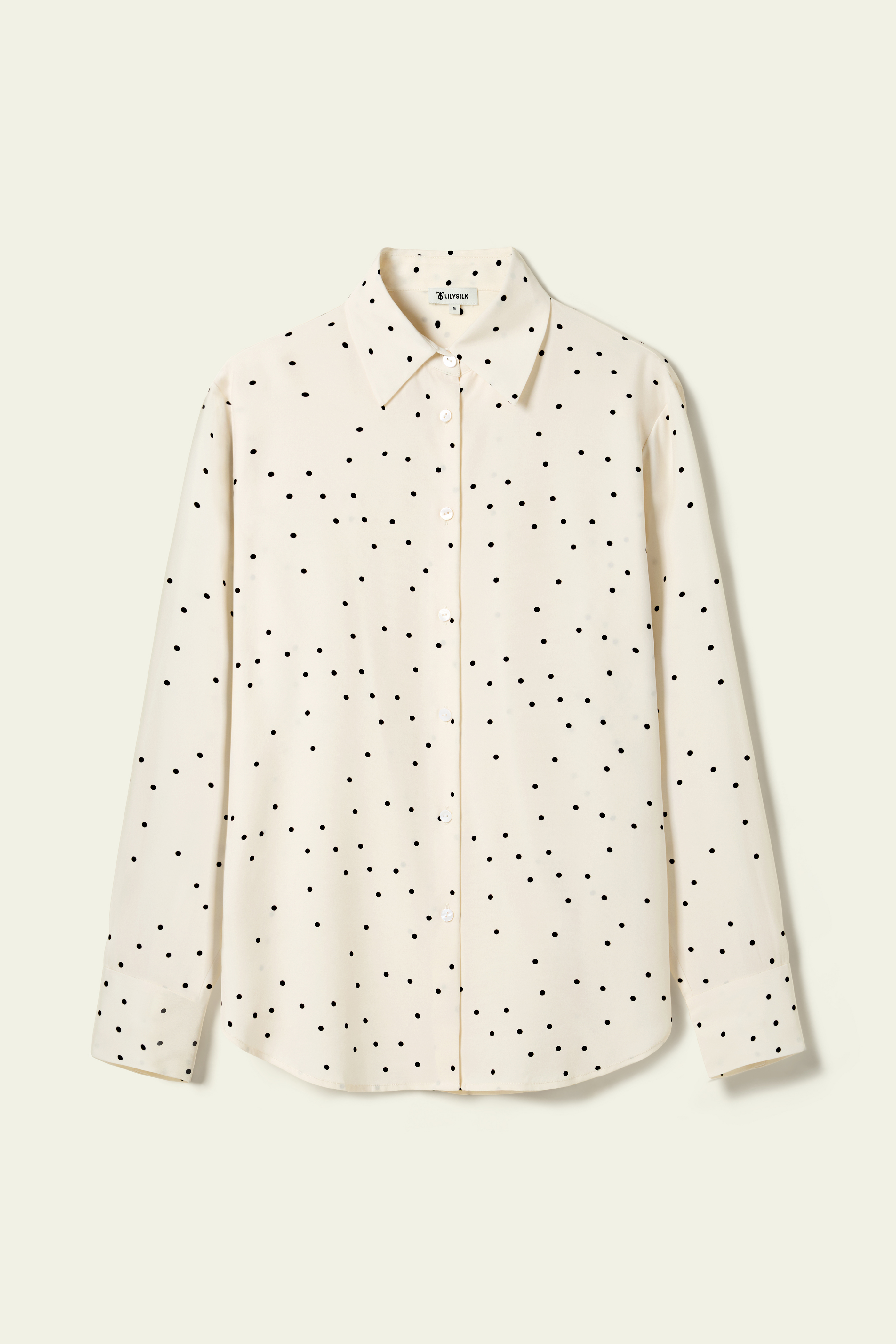 Plain crinkled satin reverse printed shirt