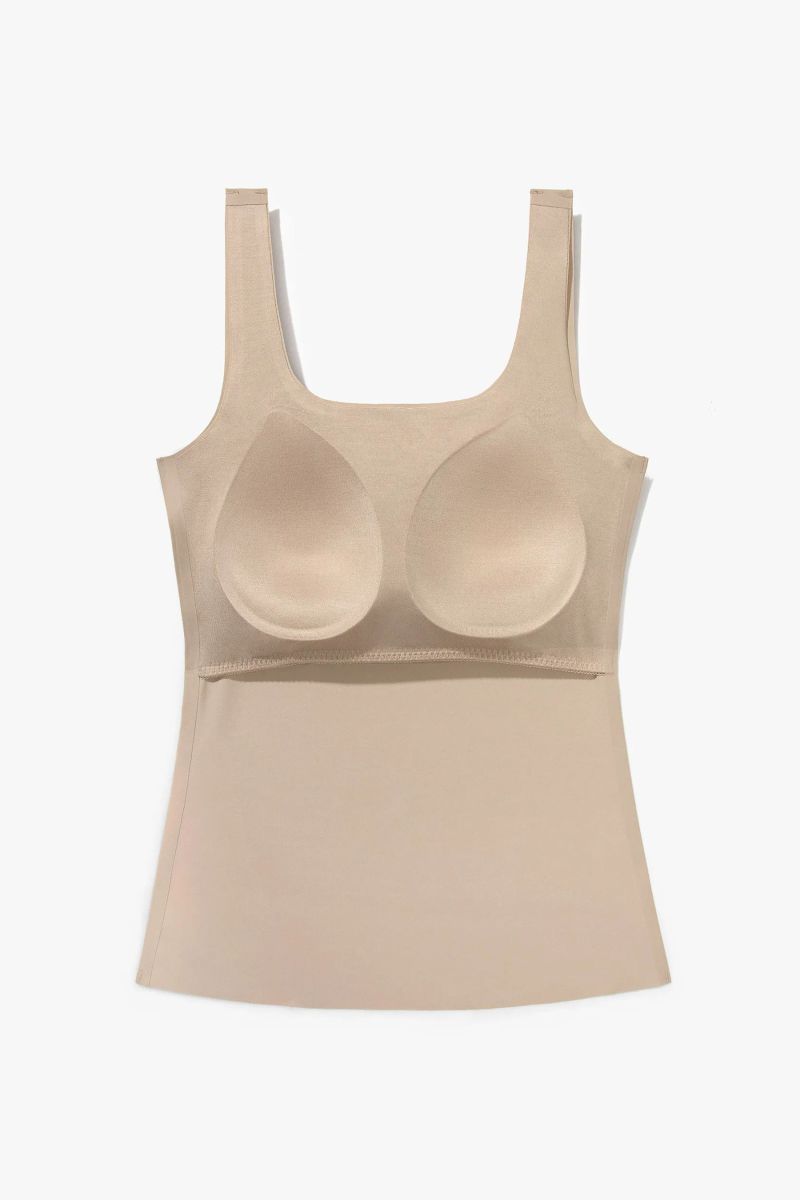 One-Size U-Neck Silk Camisole with Built-in Bra – LILYSILK Factory