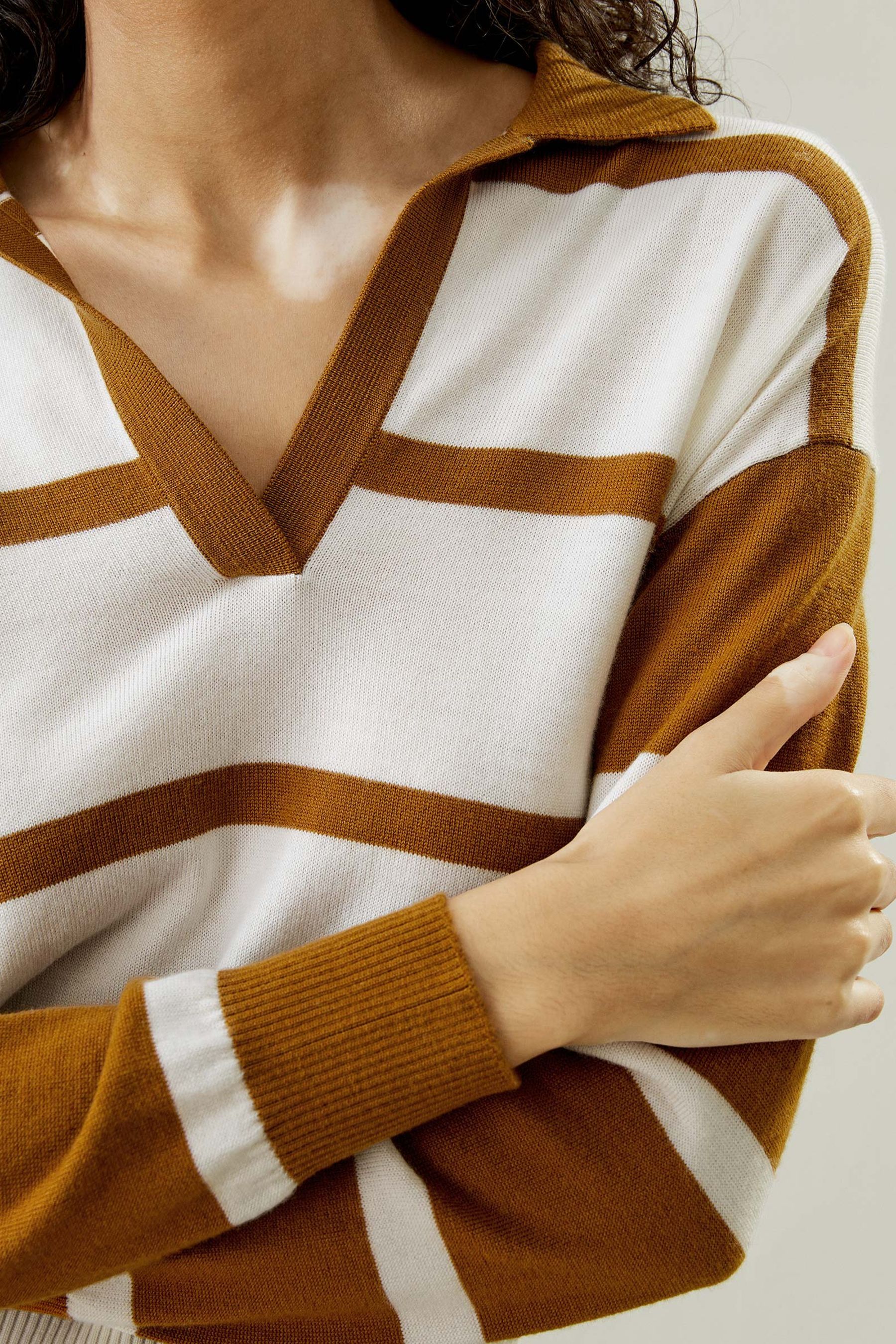 #color_Toffee & White Stripes