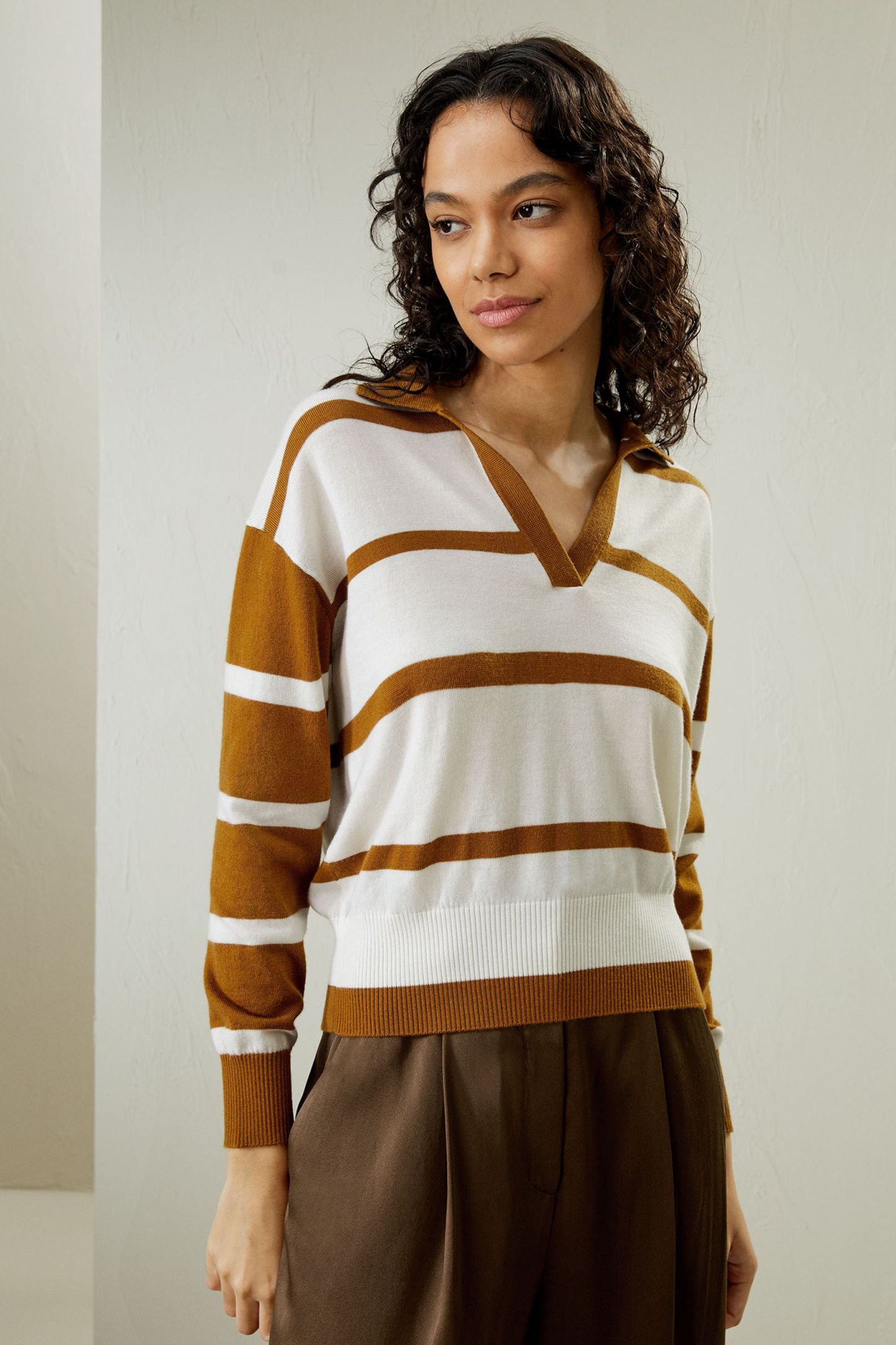 #color_Toffee & White Stripes