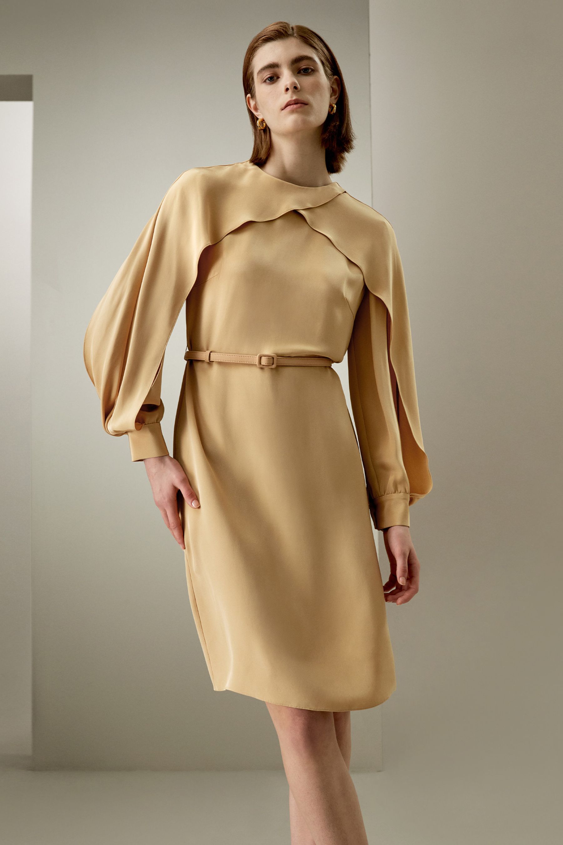 ワンピース LOURENdocking cocoon dress 別注 docking cocoon dress(M BLACK): Louren: WOMENS｜THE