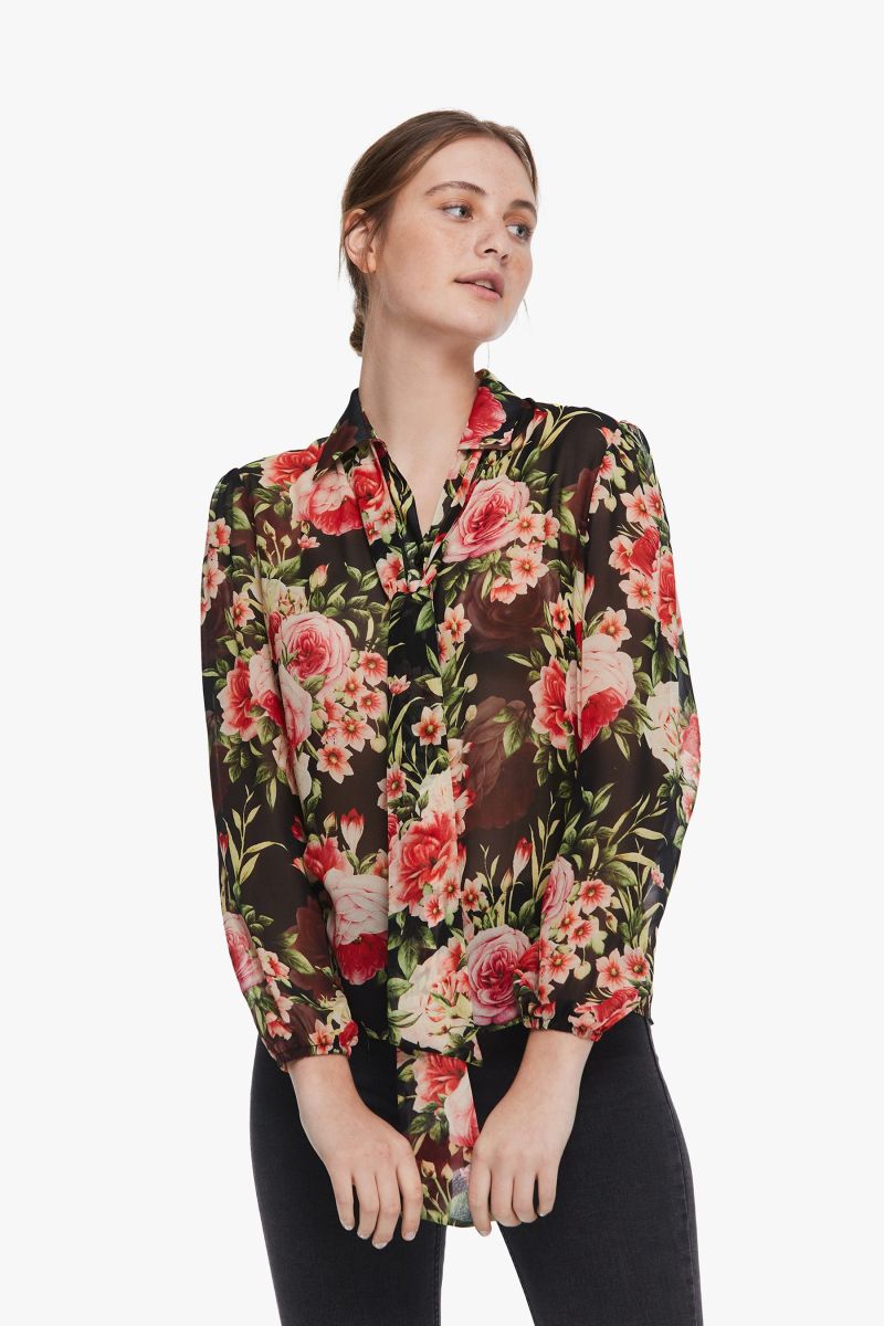#color_Multi Flowers On Black