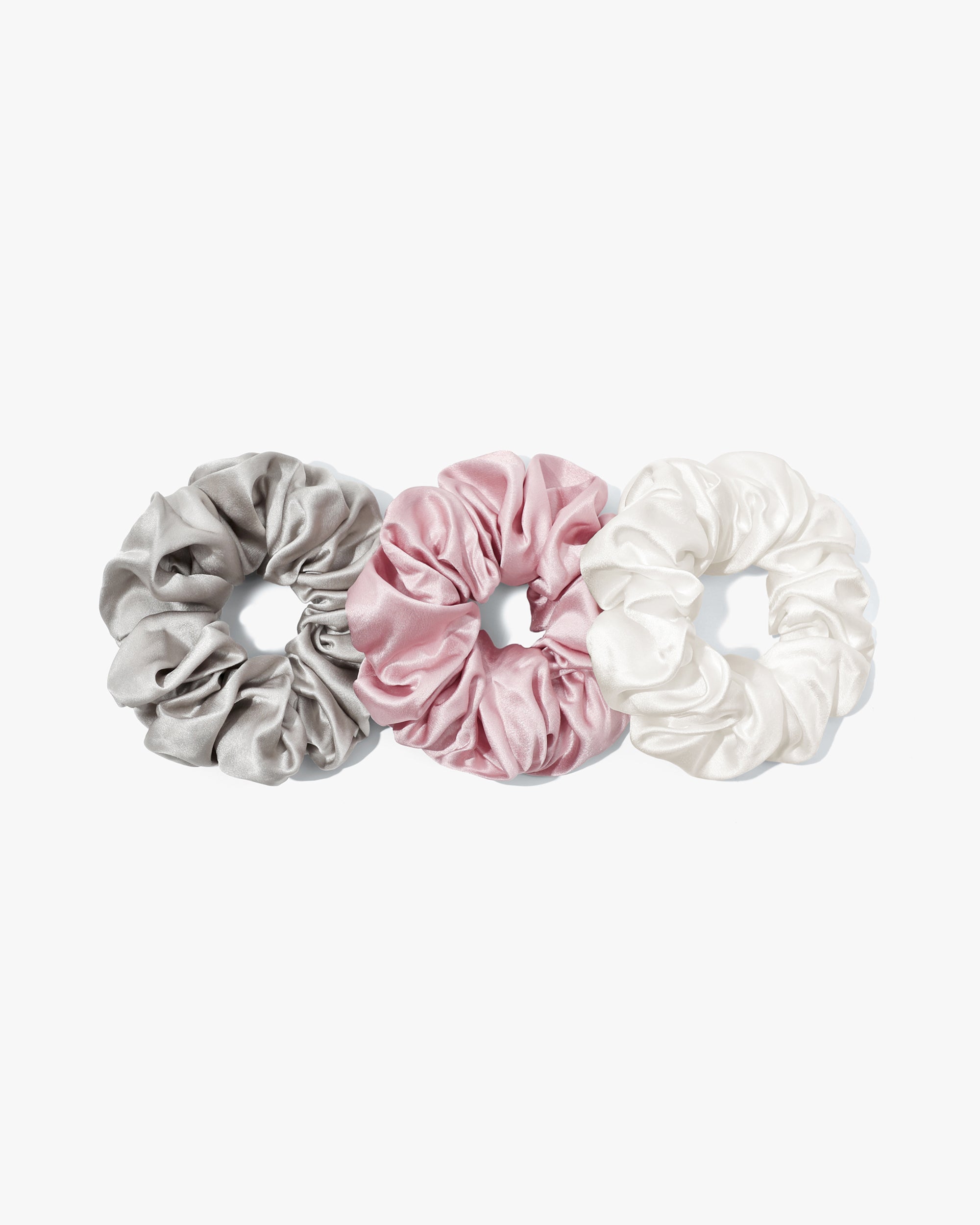 100% Pure Mulberry Silk Scrunchies 3PC-Prevent breakage Hair scrunchies
