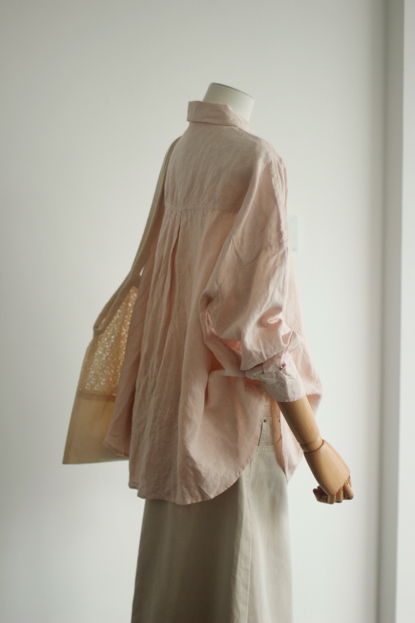 迩Air纯手工植物染（枇杷叶染）汉麻经典衬衫