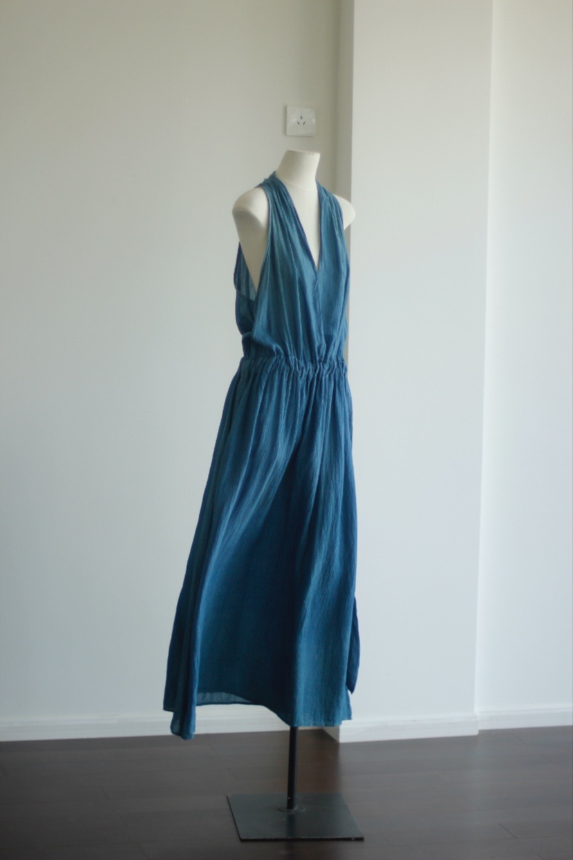 PILUNA - Plant Dyed Rose Pink | Loquat Leaf Gradient Dress