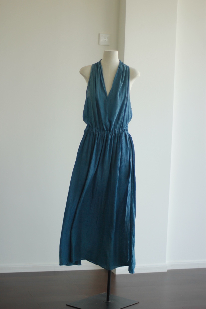 PILUNA - Plant Dyed Rose Pink | Loquat Leaf Gradient Dress