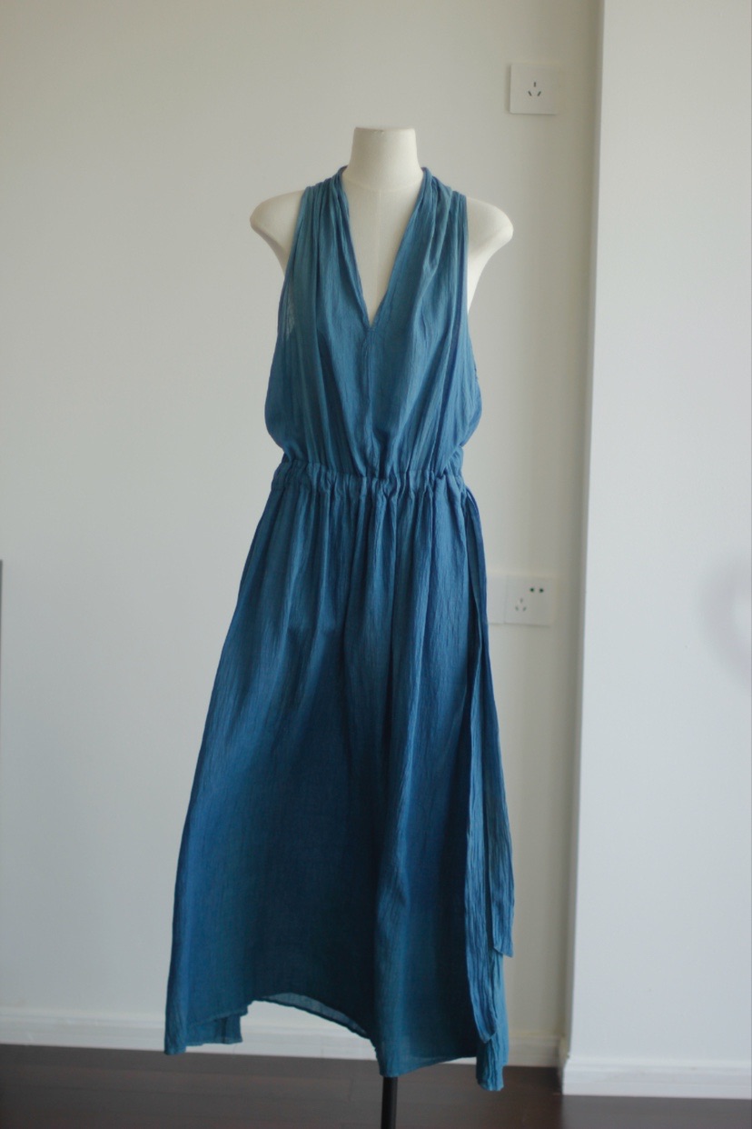 PILUNA - Plant Dyed Rose Pink | Loquat Leaf Gradient Dress