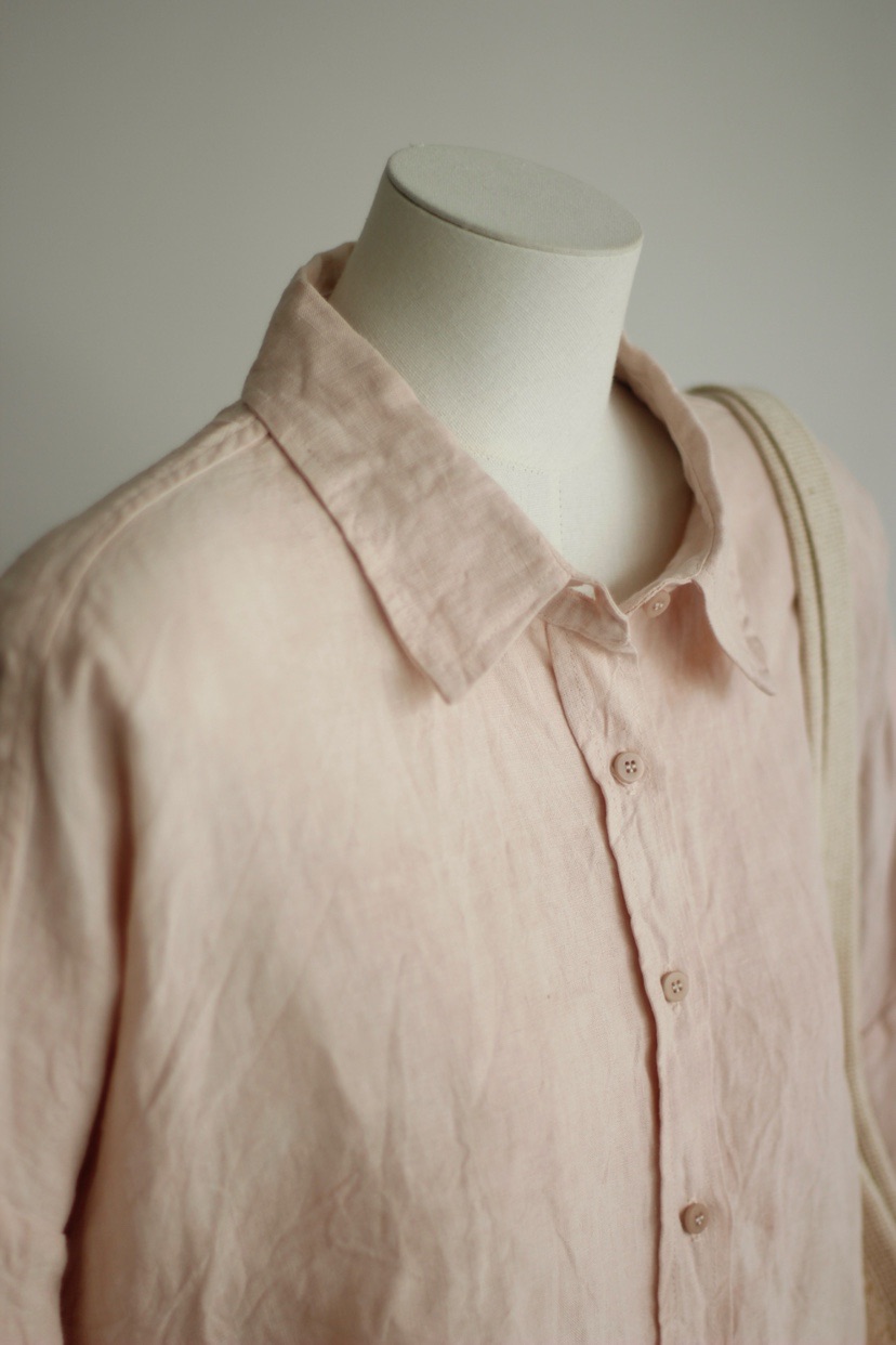 迩Air纯手工植物染（枇杷叶染）汉麻经典衬衫