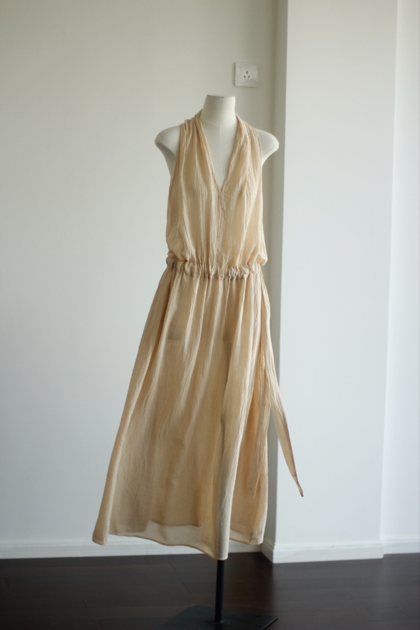 PILUNA - Plant Dyed Rose Pink | Loquat Leaf Gradient Dress