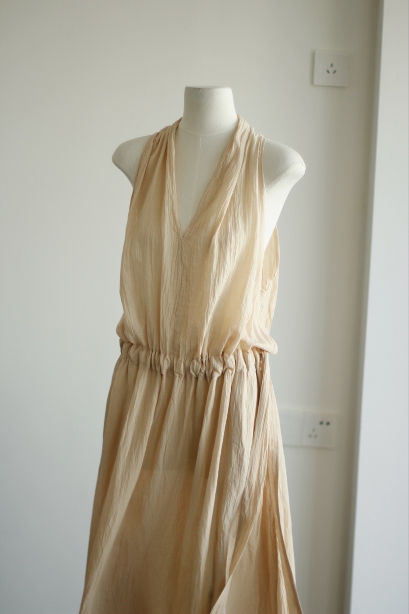 PILUNA - Plant Dyed Rose Pink | Loquat Leaf Gradient Dress