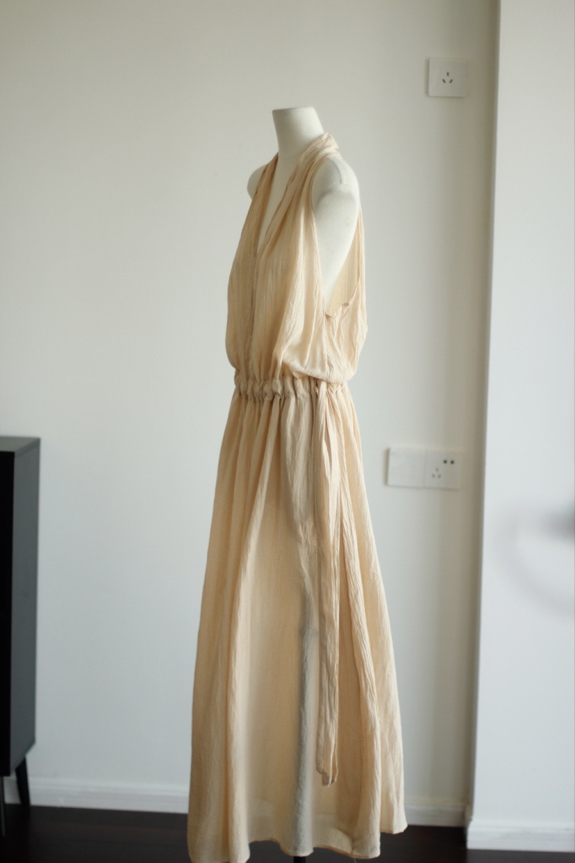 PILUNA - Plant Dyed Rose Pink | Loquat Leaf Gradient Dress