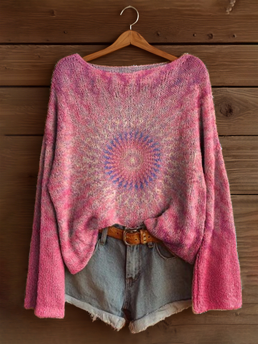 Women's Fashionable prints casual crew neck sweatshirt