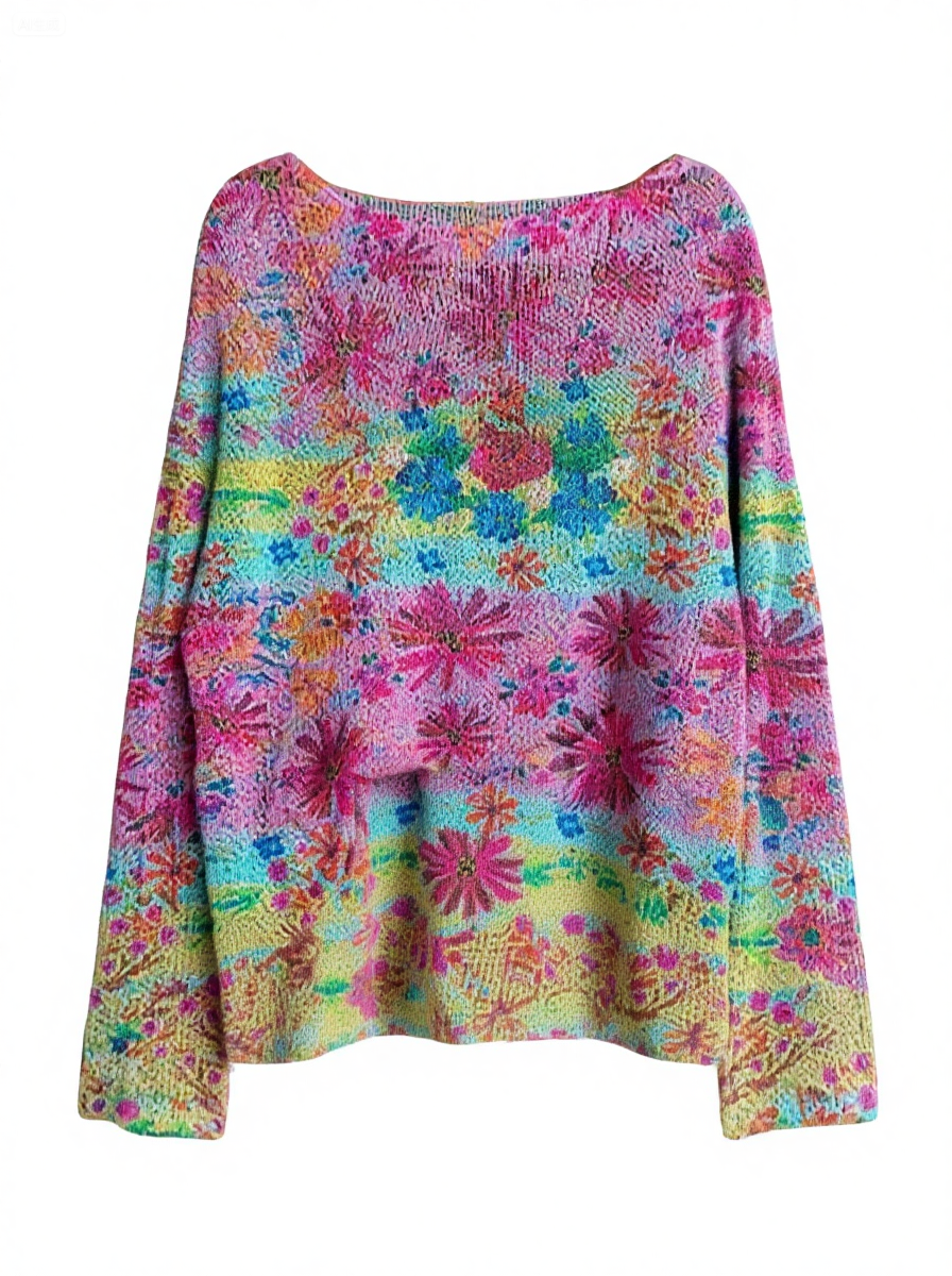 Women's Fashionable prints casual crew neck sweatshirt