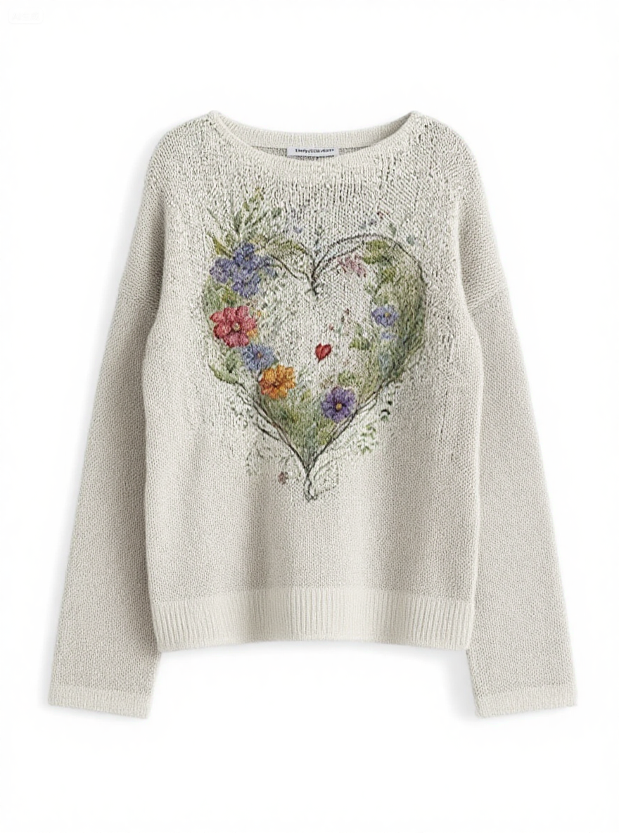 Women's Fashionable prints casual crew neck sweatshirt