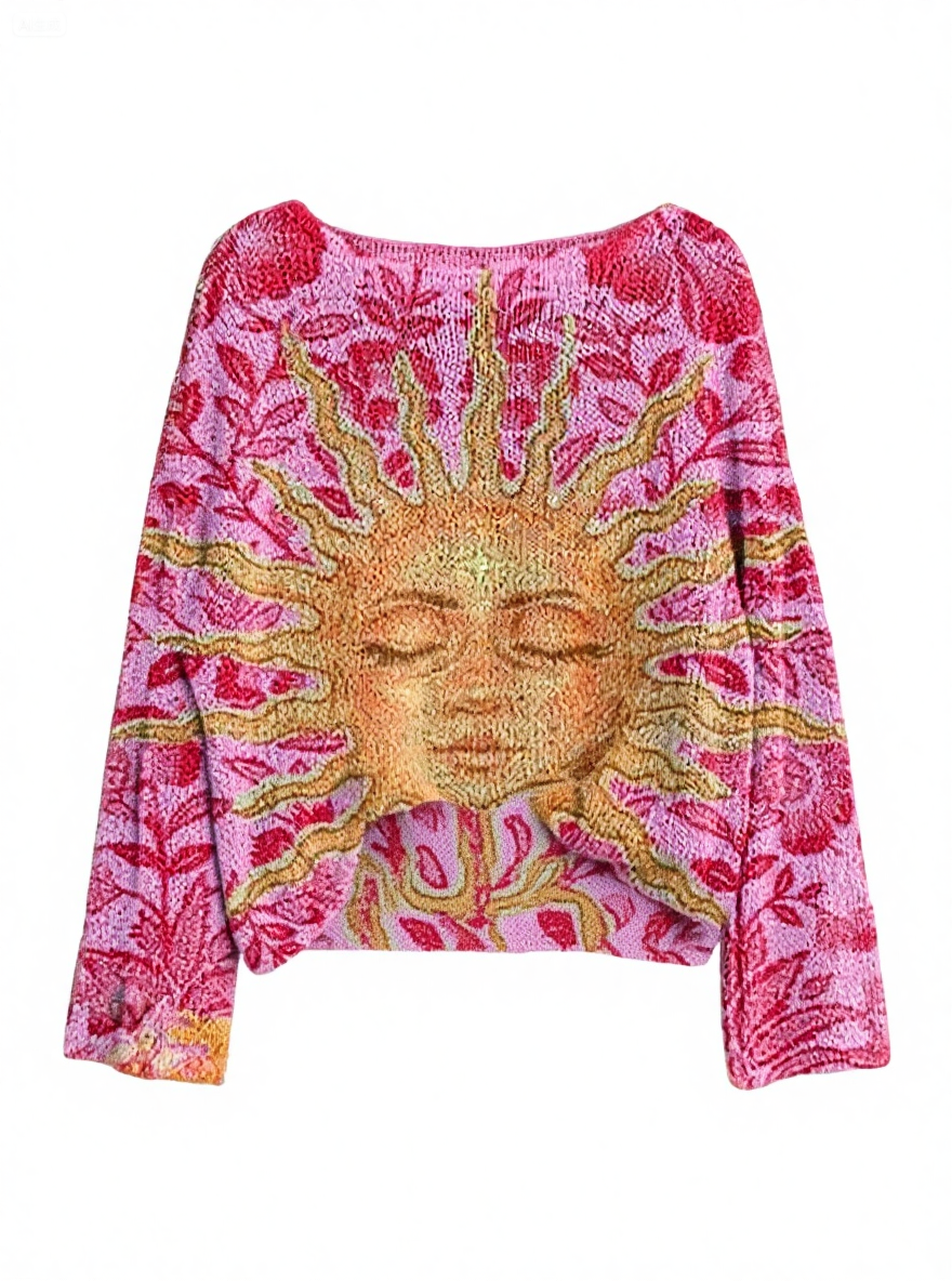 Women's Fashionable prints casual crew neck sweatshirt