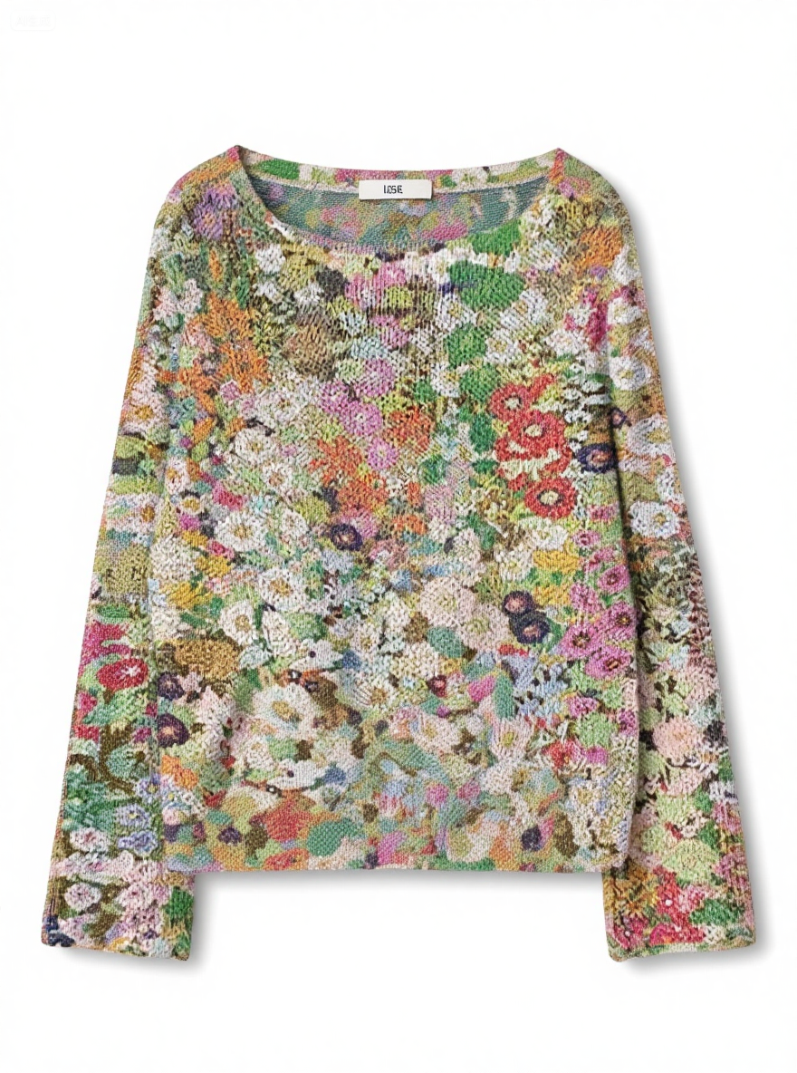 Women's Fashionable prints casual crew neck sweatshirt