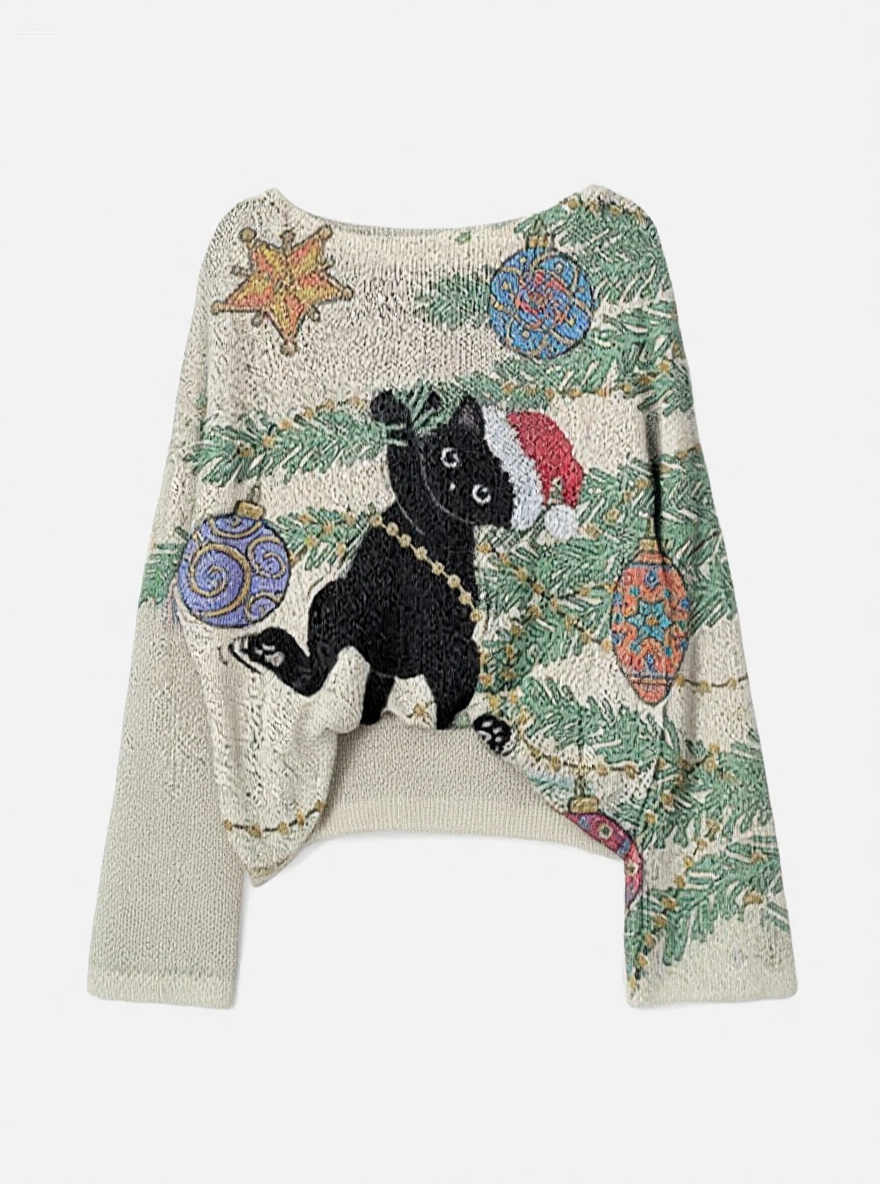 Women's Fashionable prints casual crew neck sweatshirt