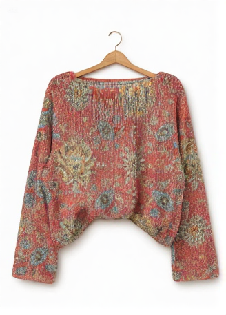 Women's Fashionable prints casual crew neck sweatshirt