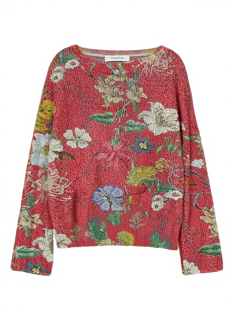 Women's Fashionable prints casual crew neck sweatshirt