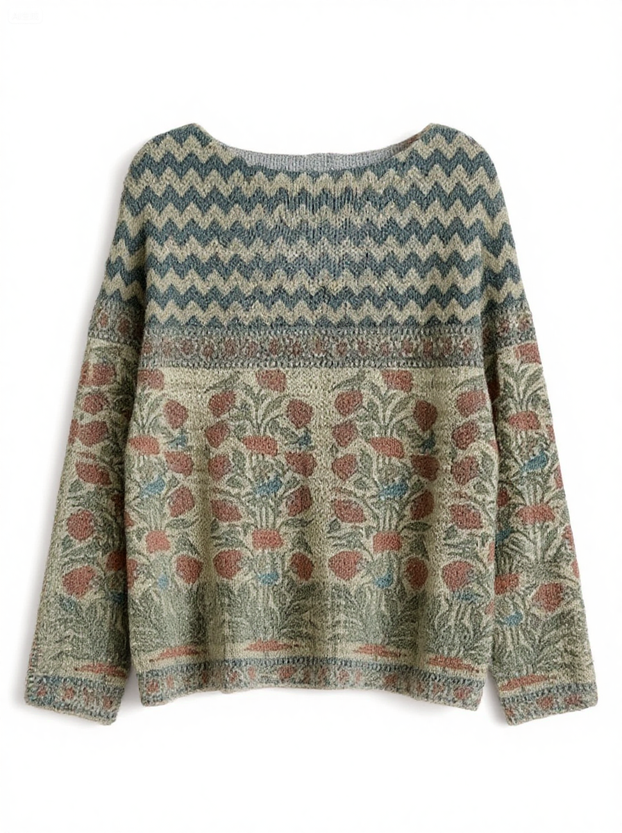 Women's Fashionable prints casual crew neck sweatshirt