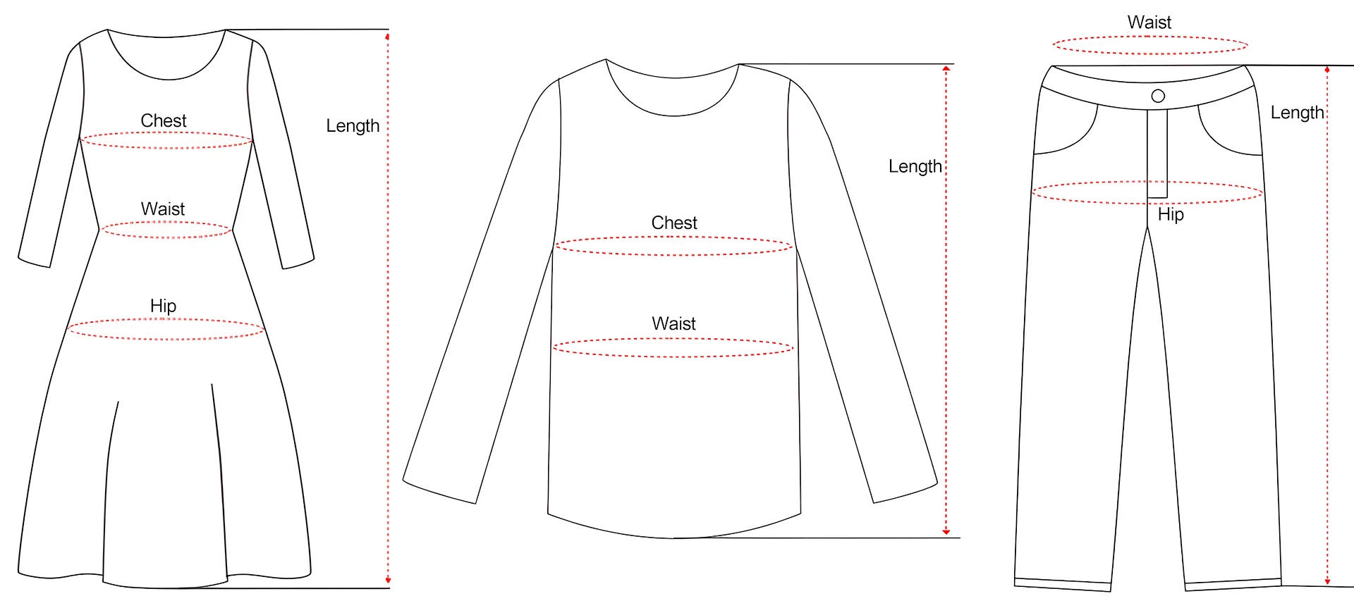 尺码表示例图片
