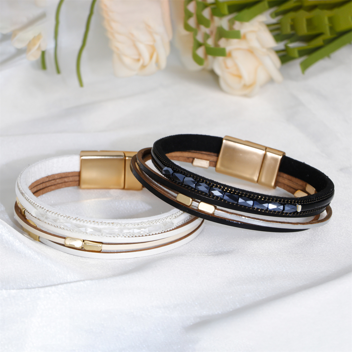 Bohemian Style Hand Chain With Multi-layer Leather Beaded Accessories