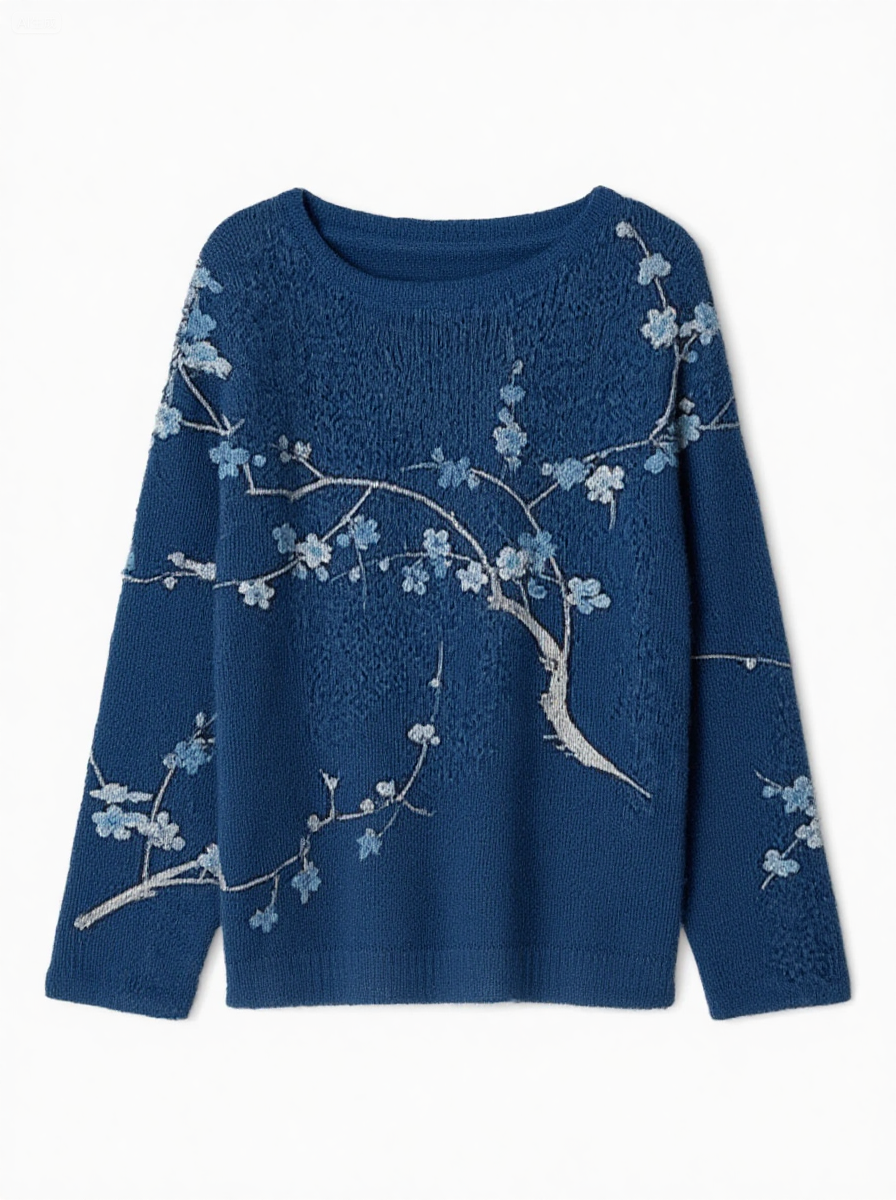 Women's Fashionable prints casual crew neck sweatshirt