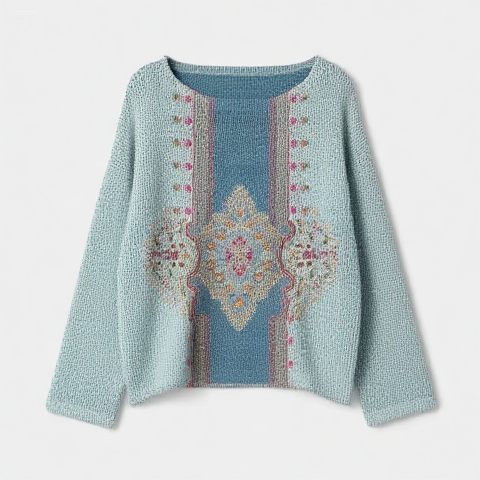 Women's Fashionable prints casual crew neck sweatshirt