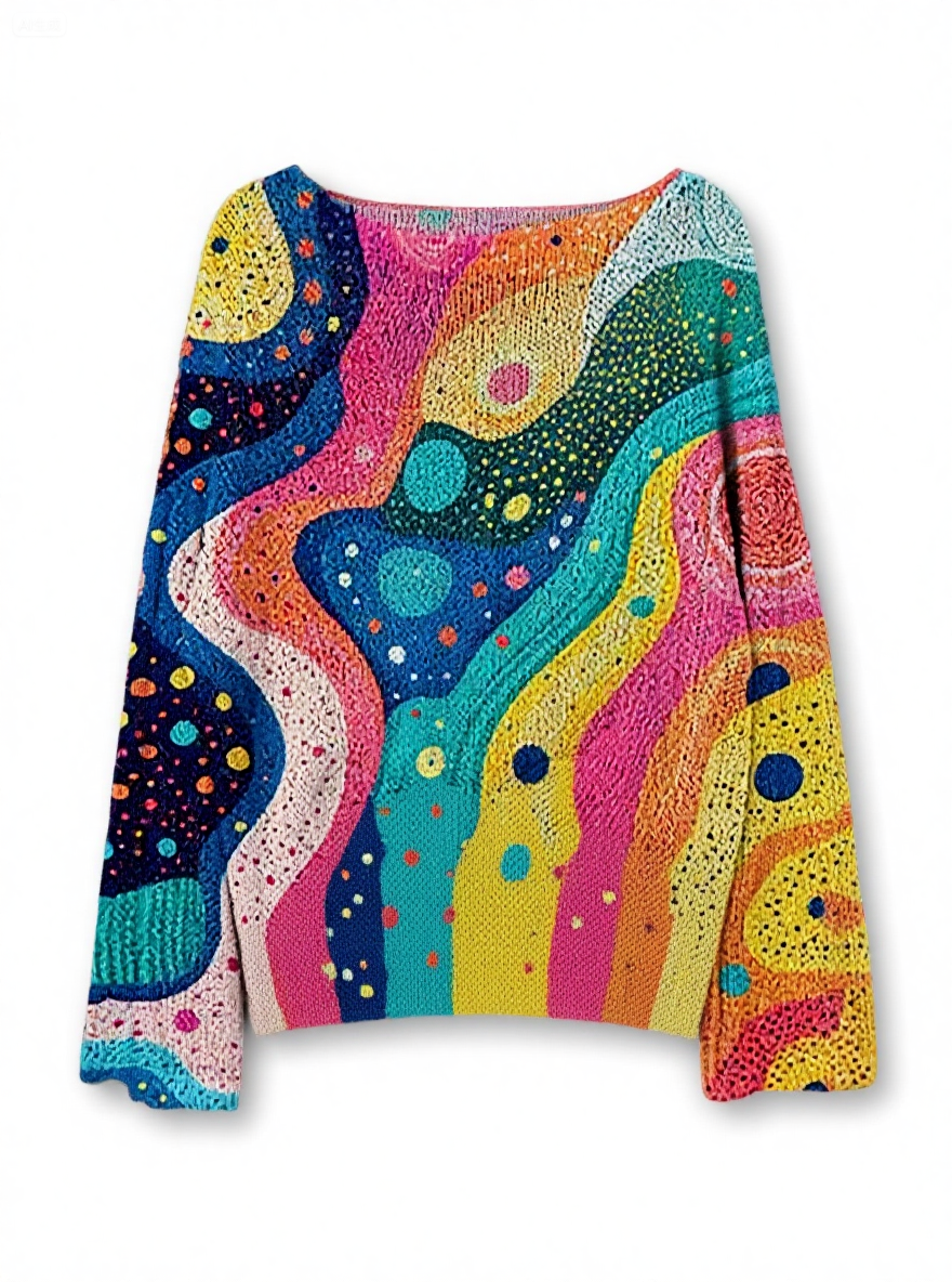 Women's Fashionable prints casual crew neck sweatshirt