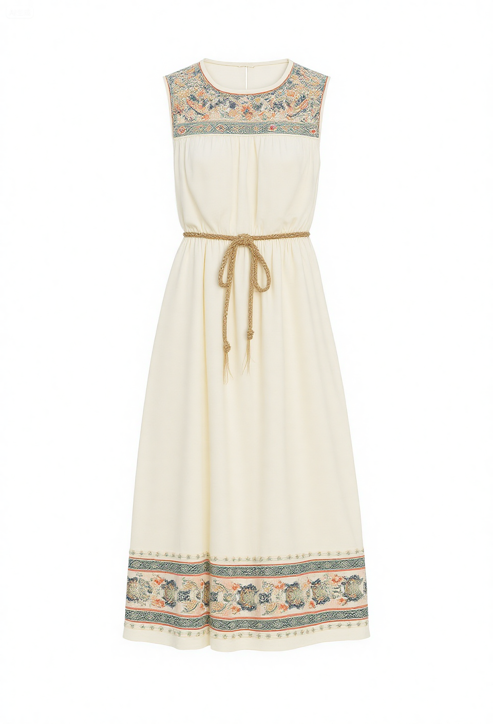 Women's Bohe Art Print Casual Cotton Dress