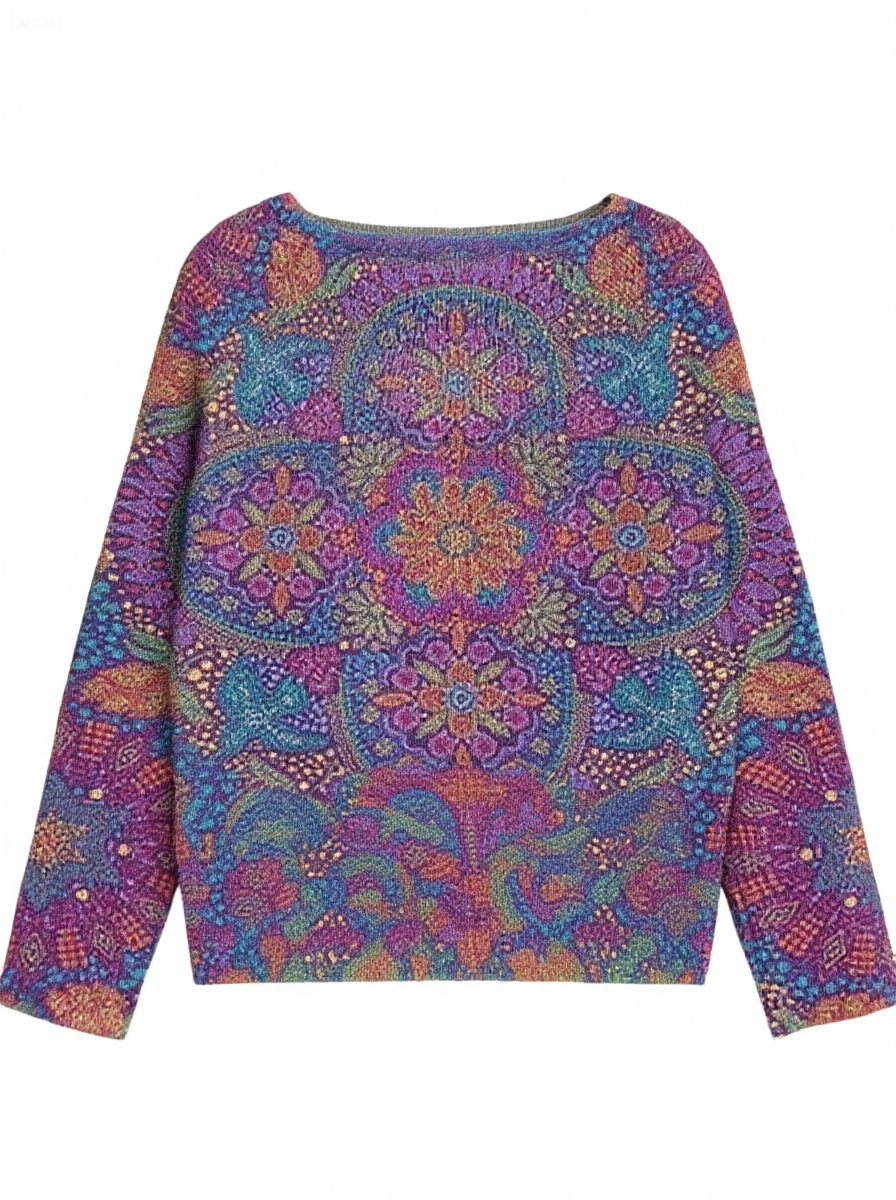 Women's Fashionable prints casual crew neck sweatshirt