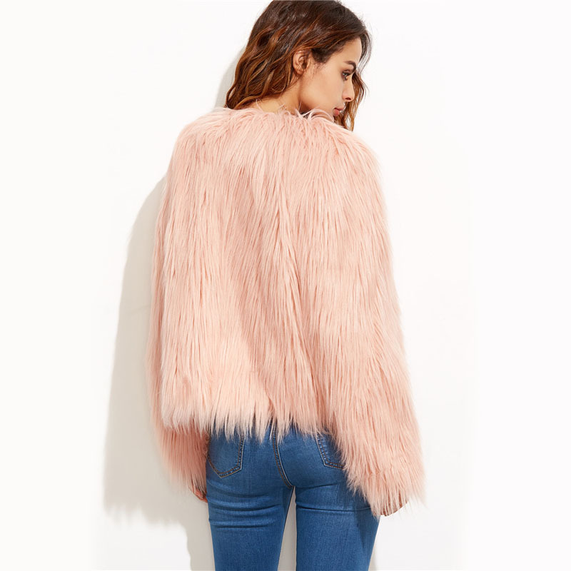 Leather-like Fur Short Coat Made Of Sheepskin Fabric