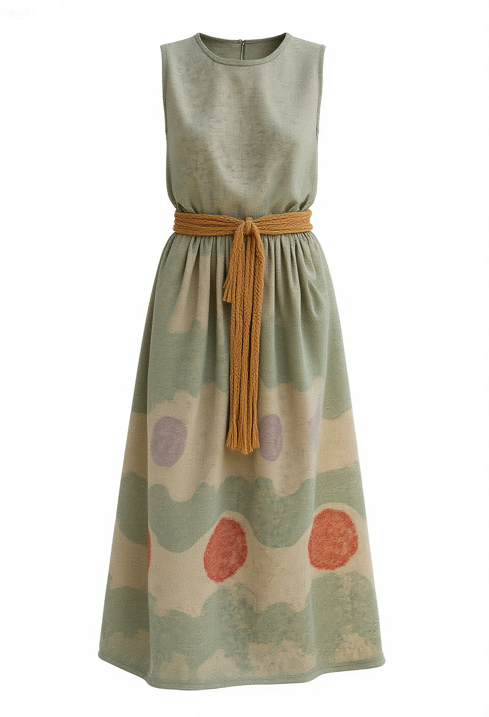 Women's Boho Art Print Casual Cotton Dress