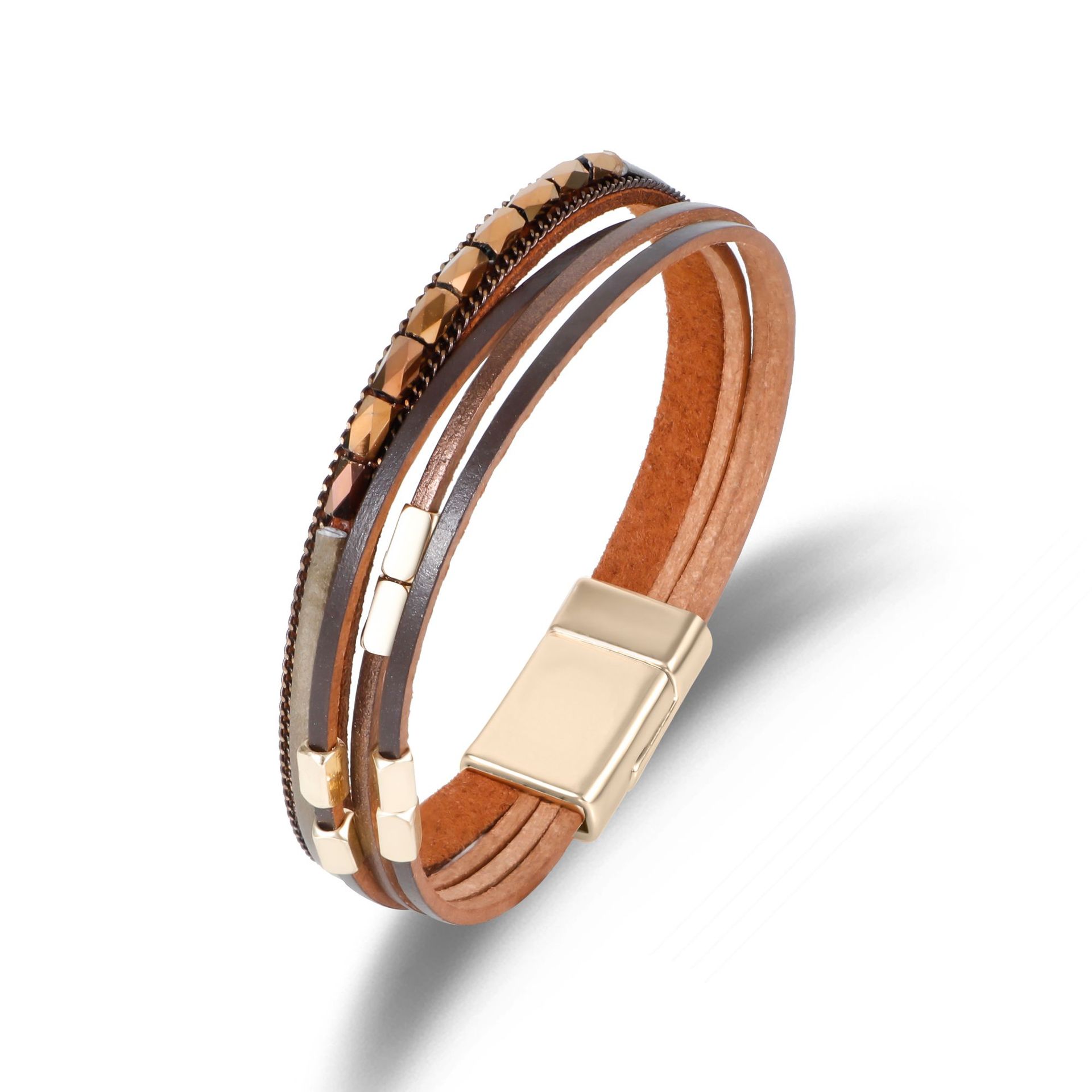 Bohemian Style Hand Chain With Multi-layer Leather Beaded Accessories