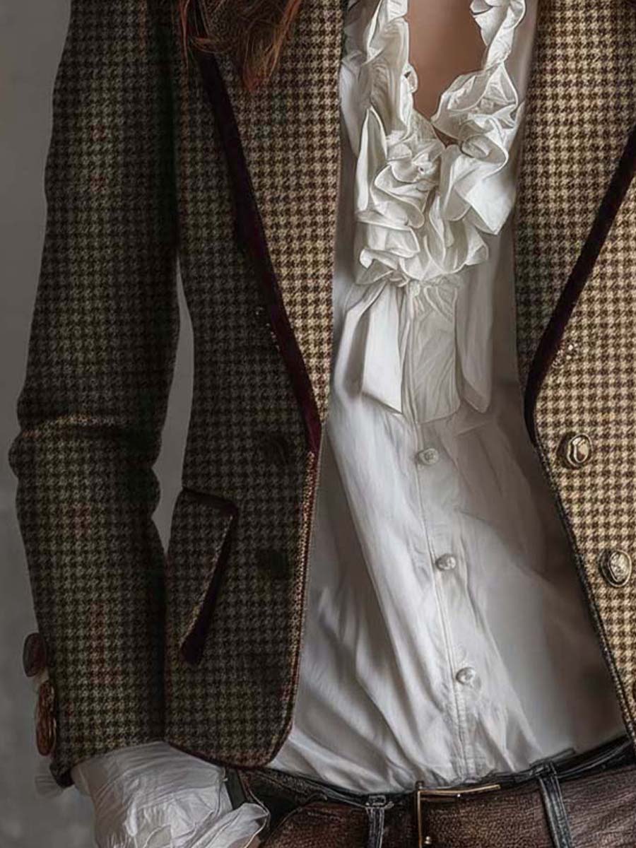 Vintage Tweed Tailored Blazer