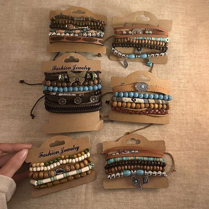 Layered Natural Stone Bohemian Retro Beaded Handbag for Women