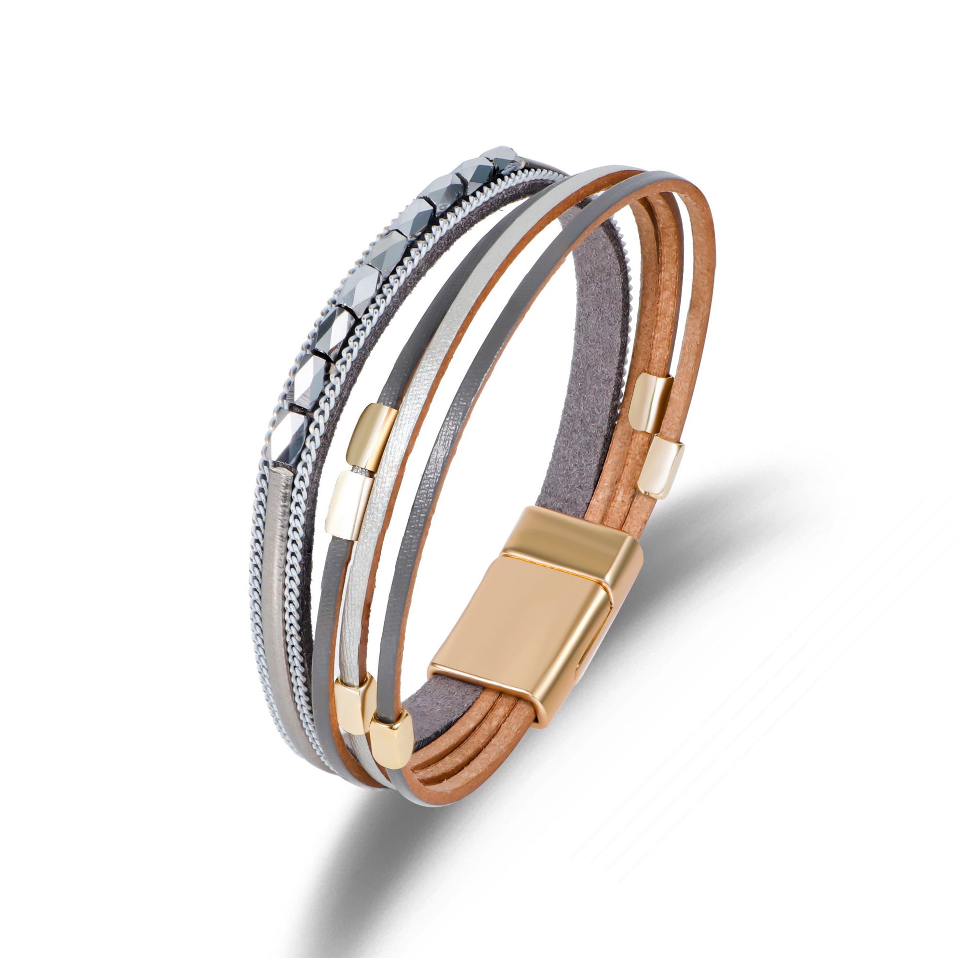 Bohemian Style Hand Chain With Multi-layer Leather Beaded Accessories