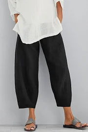 Women's Solid Color with Pockets Casual Loose Pants