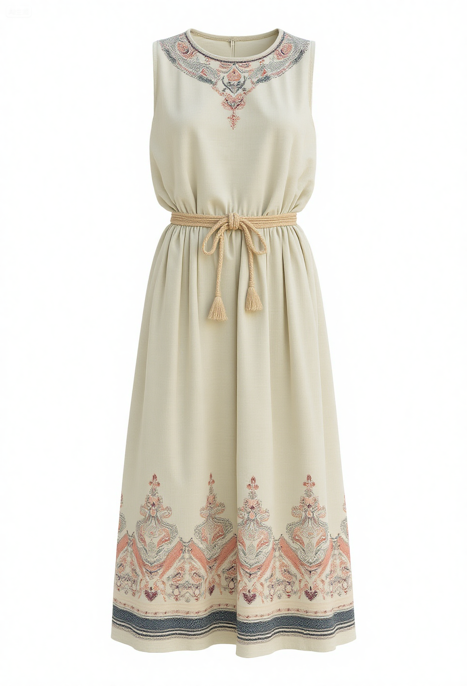 Women's Bohe Art Print Casual Cotton Dress