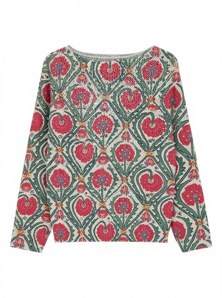 Women's Fashionable prints casual crew neck sweatshirt