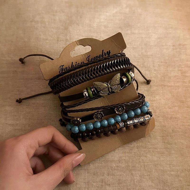 Layered Natural Stone Bohemian Retro Beaded Handbag for Women