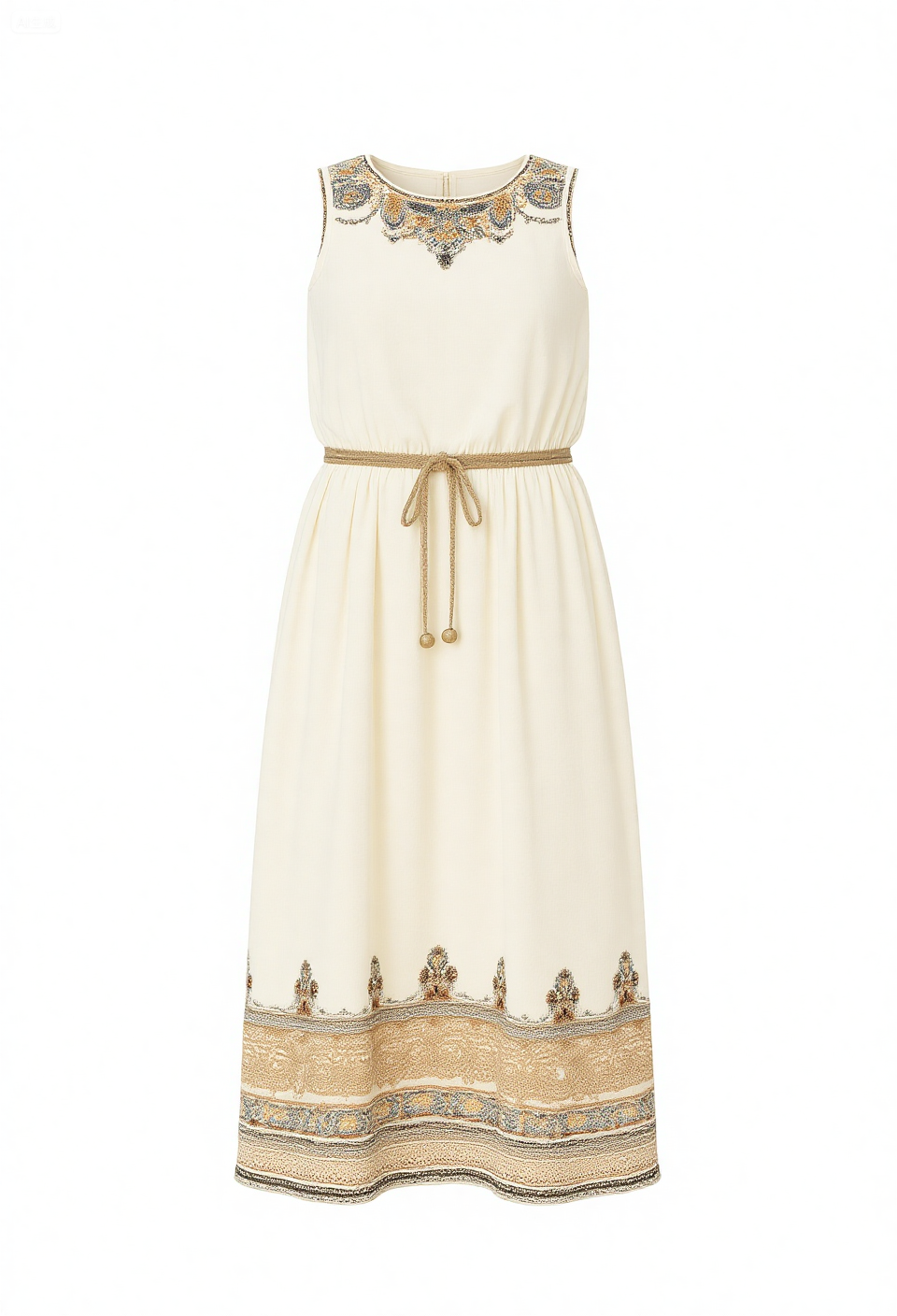 Women's Bohe Art Print Casual Cotton Dress