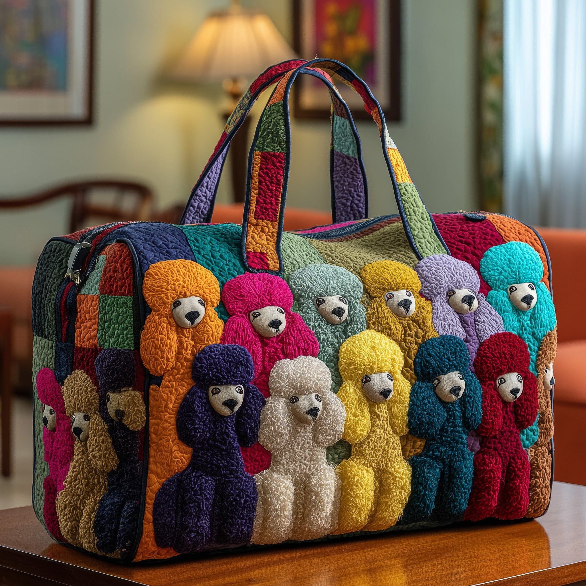 Poodle Quilted Duffle Bag GFTOTP10828