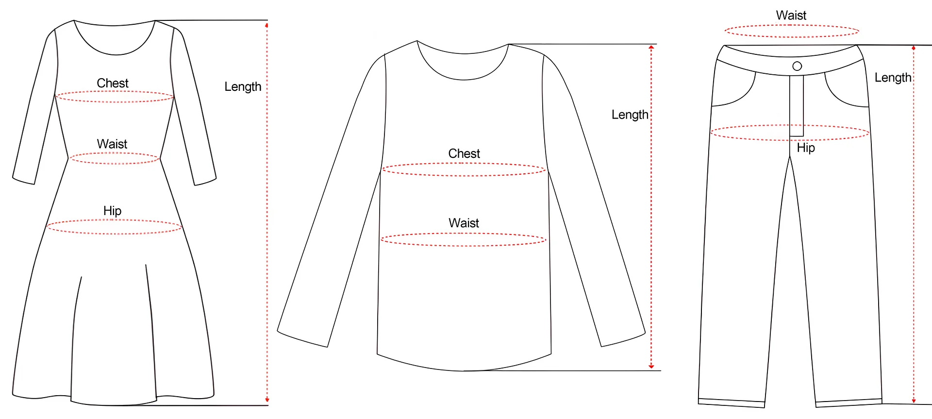 尺码表示例图片